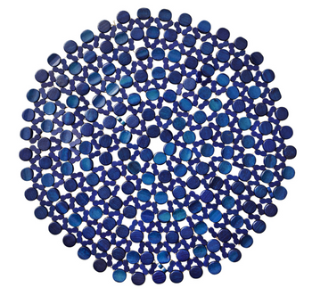 Kim Seybert Placemat: Round Bamboo in Navy